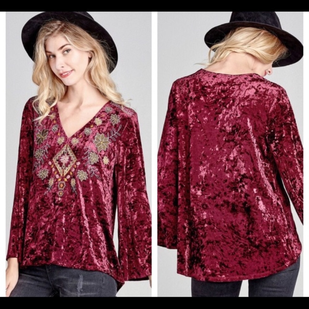Gorgeous crushed velvet top